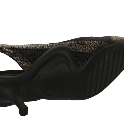 Louis Vuitton Patent Monogram Archlight Slingback Pumps 37 Black 12 of 13