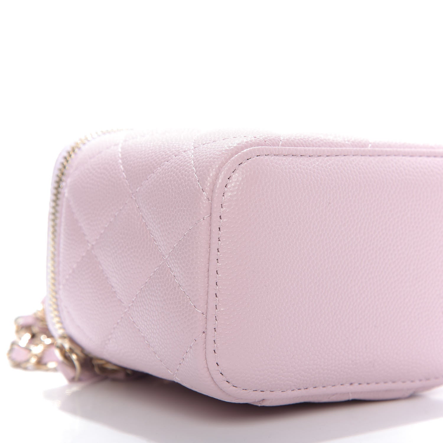 Chanel Caviar Quilted Mini Vanity Case With Chain Light Pink 6 of 10