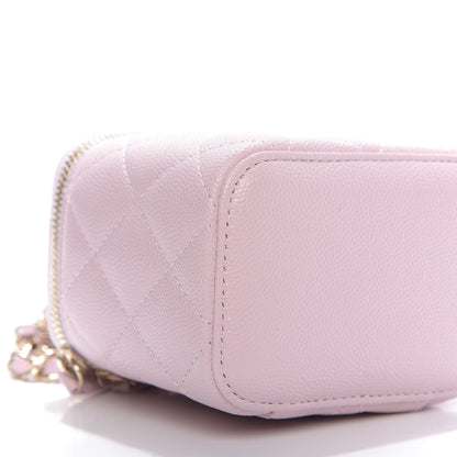 Chanel Caviar Quilted Mini Vanity Case With Chain Light Pink 6 of 10
