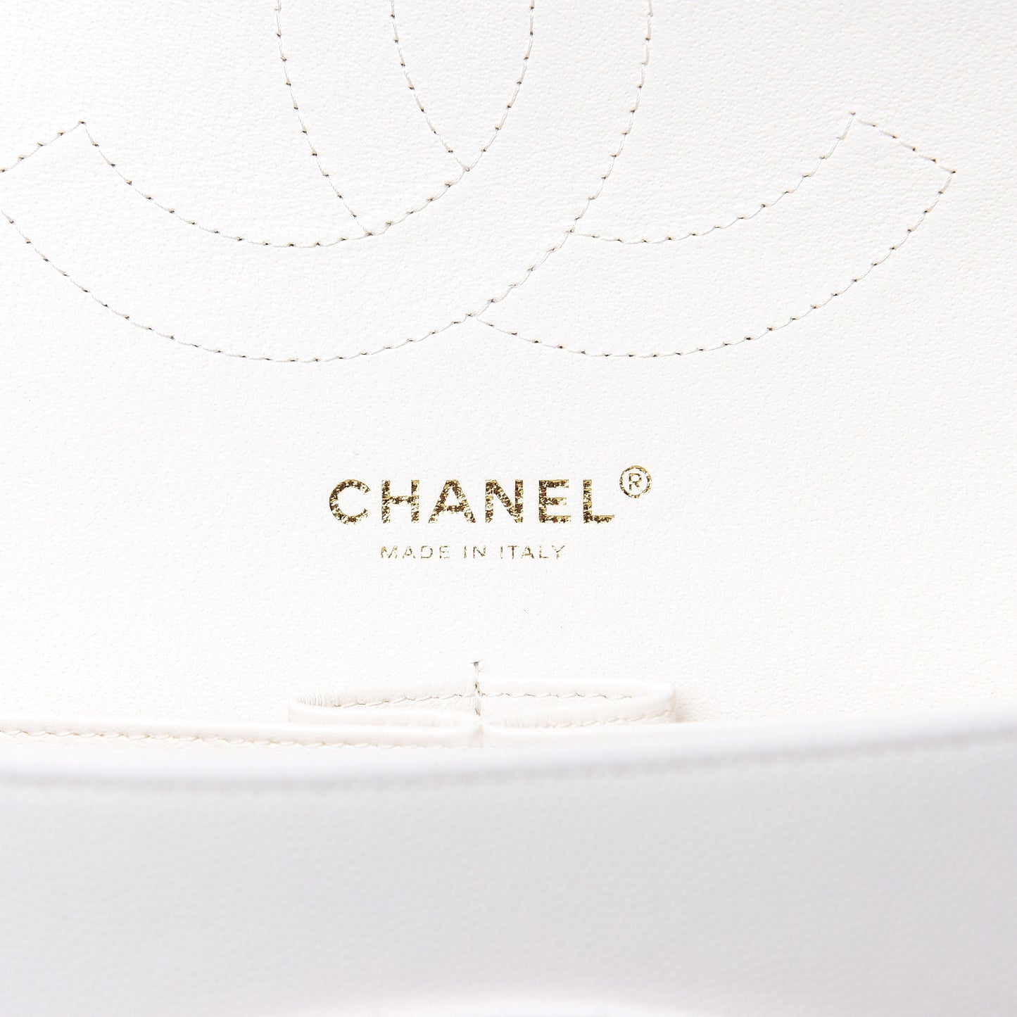 Caviar Quilted Jumbo Double Flap White