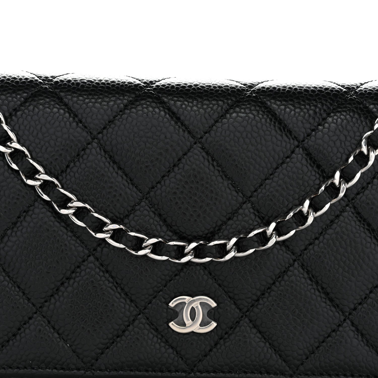 Chanel Caviar Quilted Wallet On Chain WOC Black 9 of 12