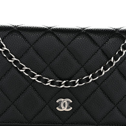 Chanel Caviar Quilted Wallet On Chain WOC Black 9 of 12