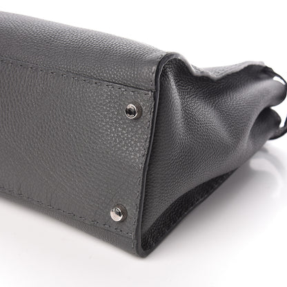 Fendi Cuoio Romano Selleria Bi-Color Large Peekaboo Iconic Satchel Asfalto Latte 10 of 11