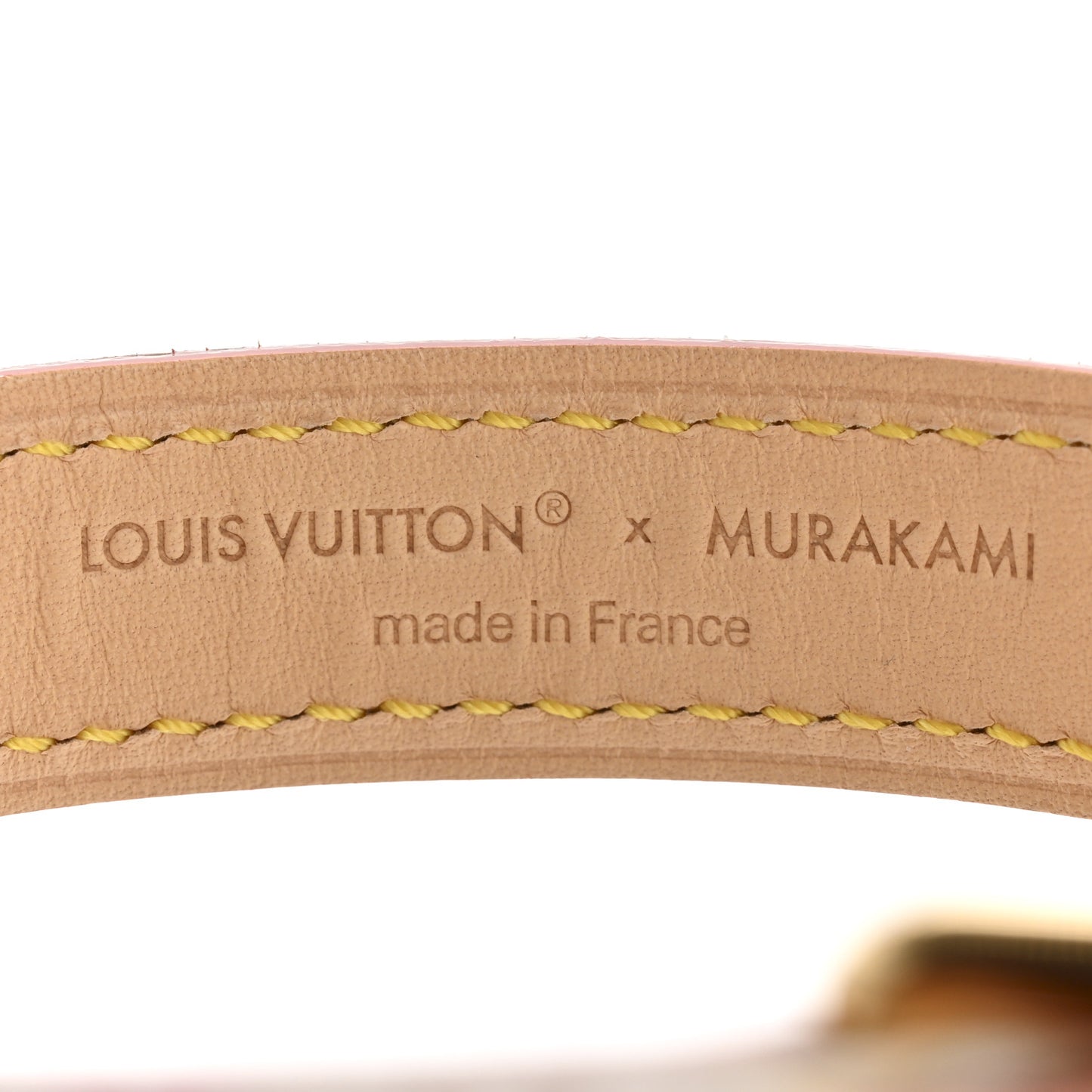 LV X TM Monogram Multicolor Dog Collar White