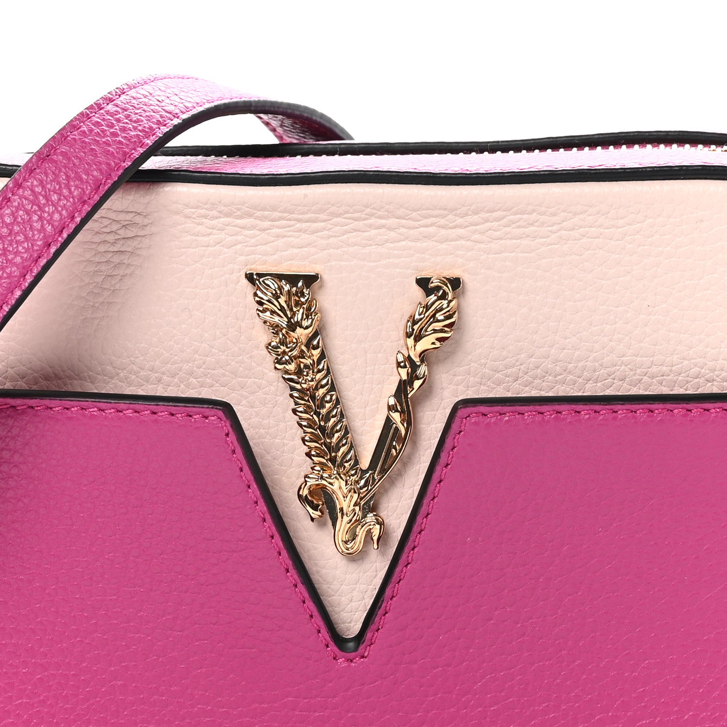 Versace Grainy Calfskin Virtus Small Camera Bag Purple 7 of 9