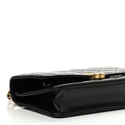 Chanel Calfskin Quilted Perfect Fit Wallet On Chain WOC Black 10 of 12