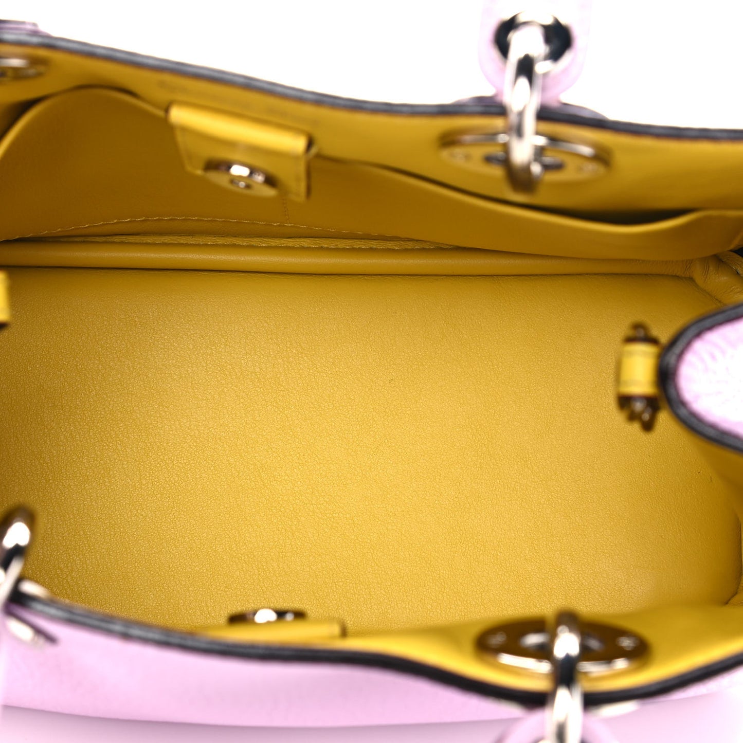Bullcalf Mini Diorissimo Tote Pink Yellow