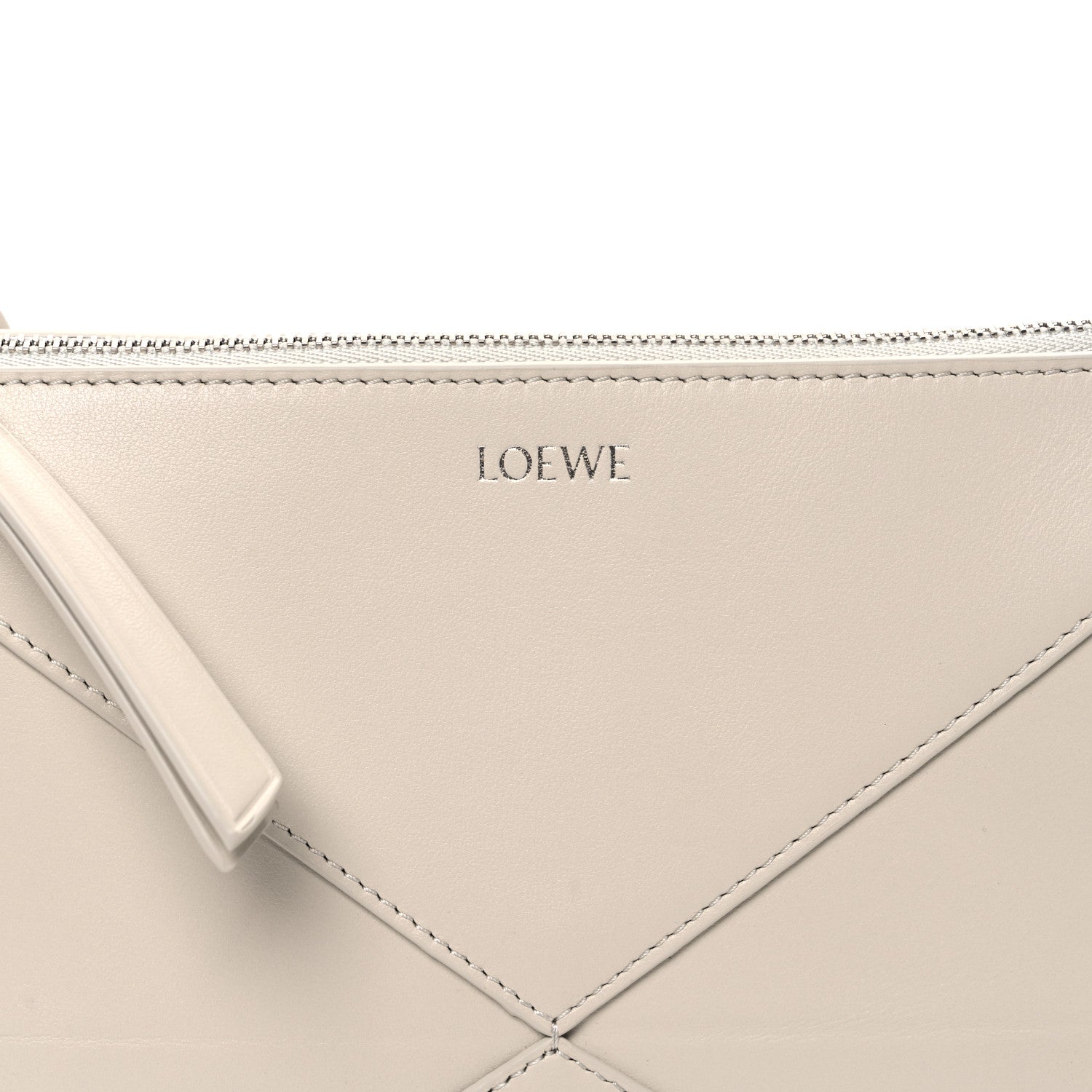 Loewe Shiny Calfskin Puzzle Fold Pouch Sea Salt 8 of 10