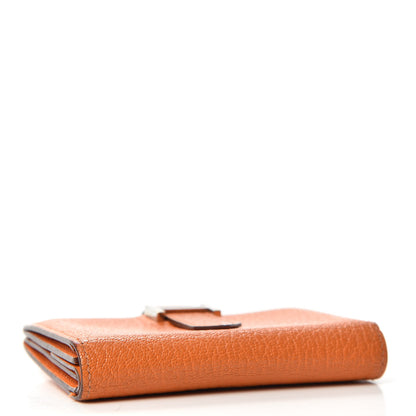 Hermes Chevre Mysore Mini Bearn Wallet Orange 4 of 6