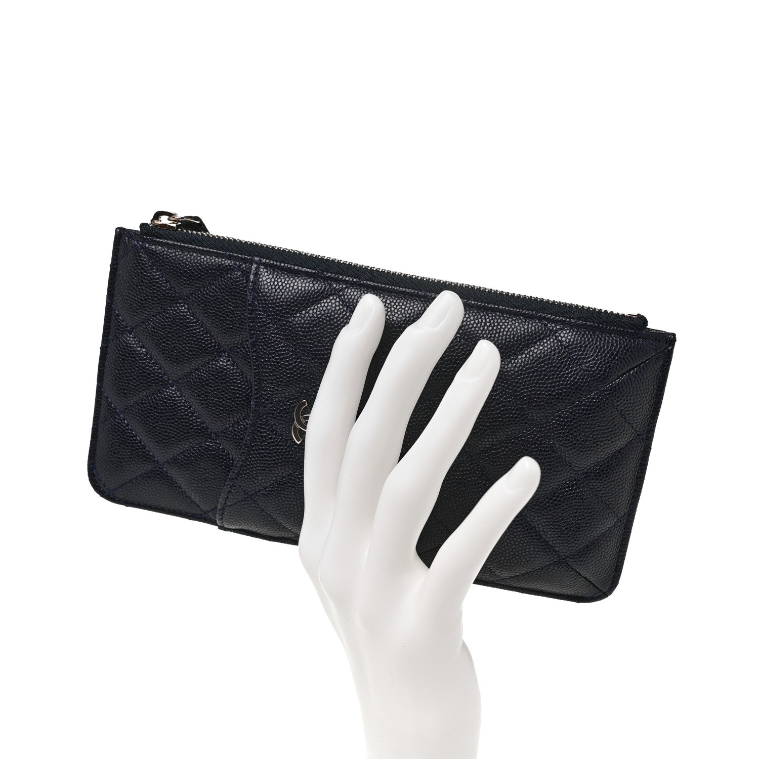 Chanel Caviar Quilted Classic iPhone Pouch Navy 2 of 10