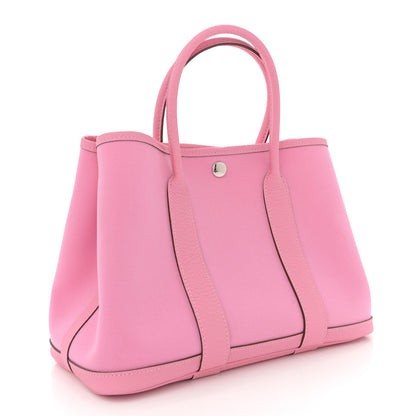 Hermes Toile Officier Vache Country Garden Party 30 TPM Pink 3 of 11