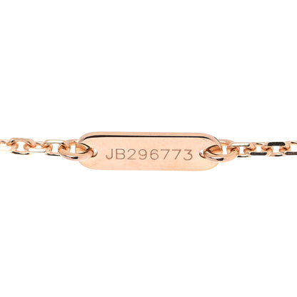 Van Cleef & Arpels 18K Rose Gold Diamond Mother of Pearl Vintage Alhambra Pendant Necklace 5 of 5