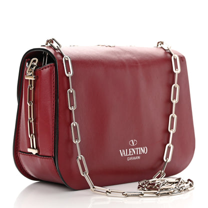 Valentino Garavani Vitello Loveblade Embellished Chain Flap Bag Rubino 2 of 16
