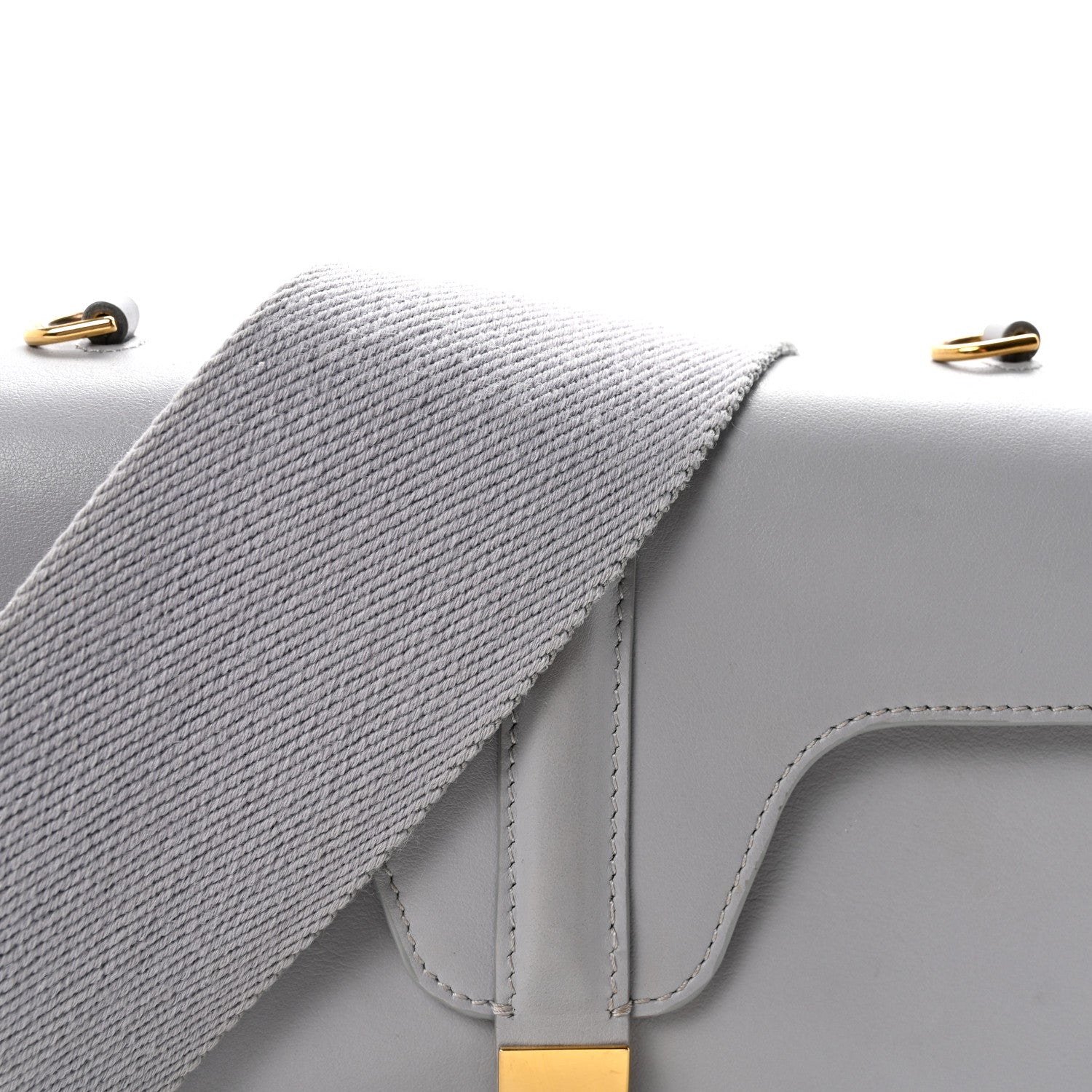 Celine Smooth Calfskin Teen Soft 16 Shoulder Bag Light Grey