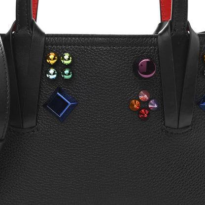 Christian Louboutin Calfskin Embellished Mini East West Cabata Tote Black 8 of 12