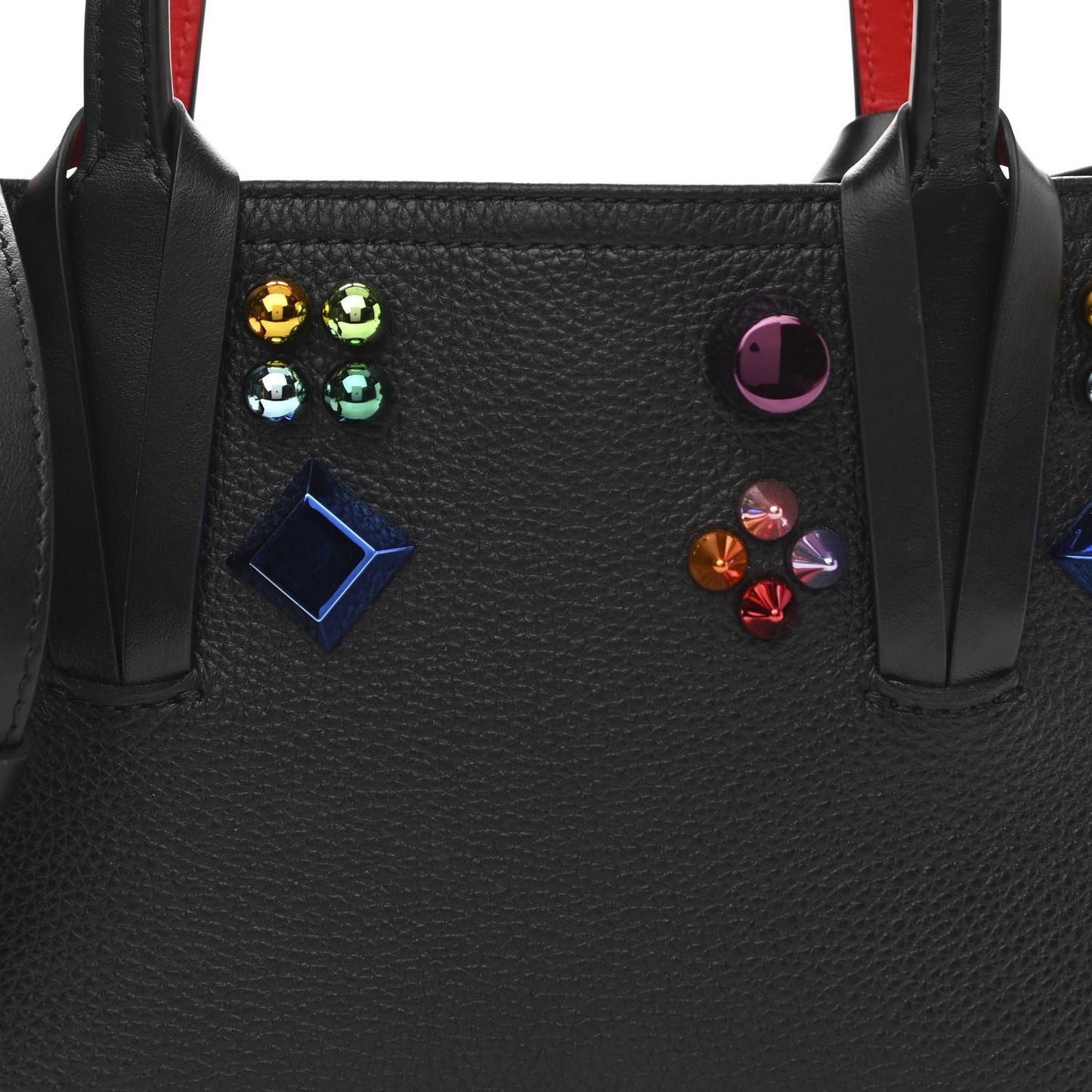 Calfskin Embellished Mini East West Cabata Tote Black