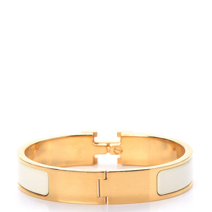 Hermes Enamel Narrow Clic Clac H Bracelet PM Craie 3 of 5