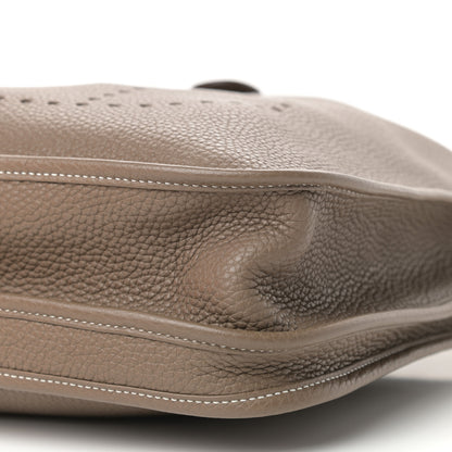 Hermes Taurillon Clemence Evelyne III PM Etoupe 8 of 9