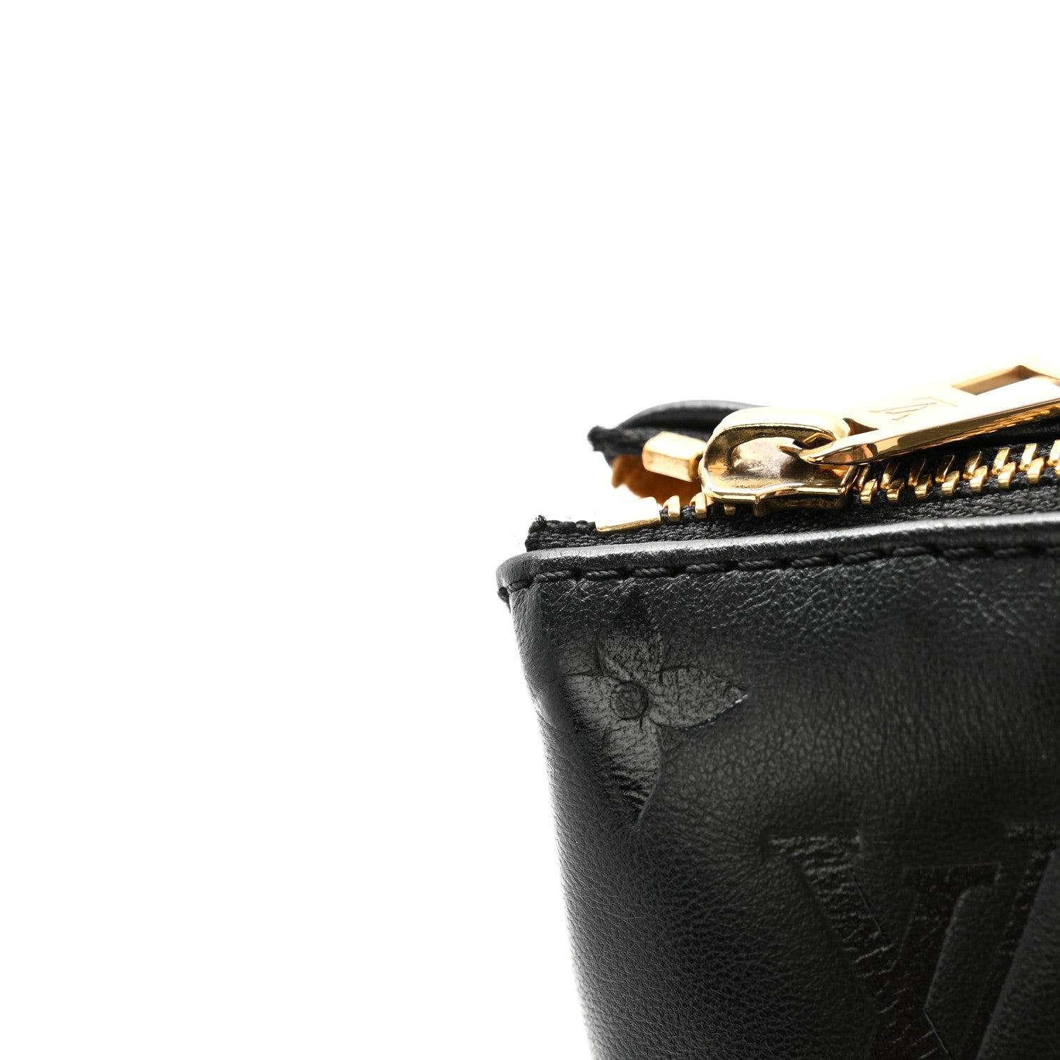 Louis Vuitton Lambskin Embossed Monogram Coussin MM Black 12 of 13