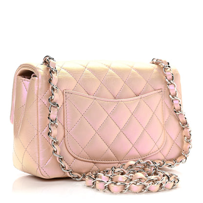 Chanel Iridescent Calfskin Quilted Mini Rectangular Flap Pink 3 of 11