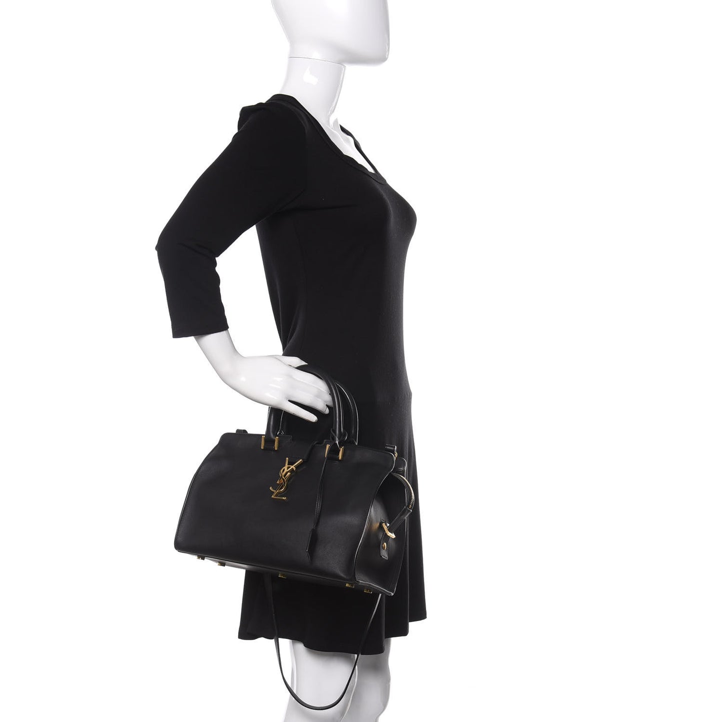 Smooth Calfskin Small Monogram Cabas Black
