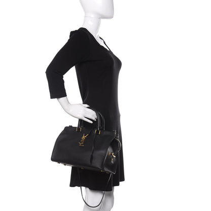 Saint Laurent Smooth Calfskin Small Monogram Cabas Black 3 of 10