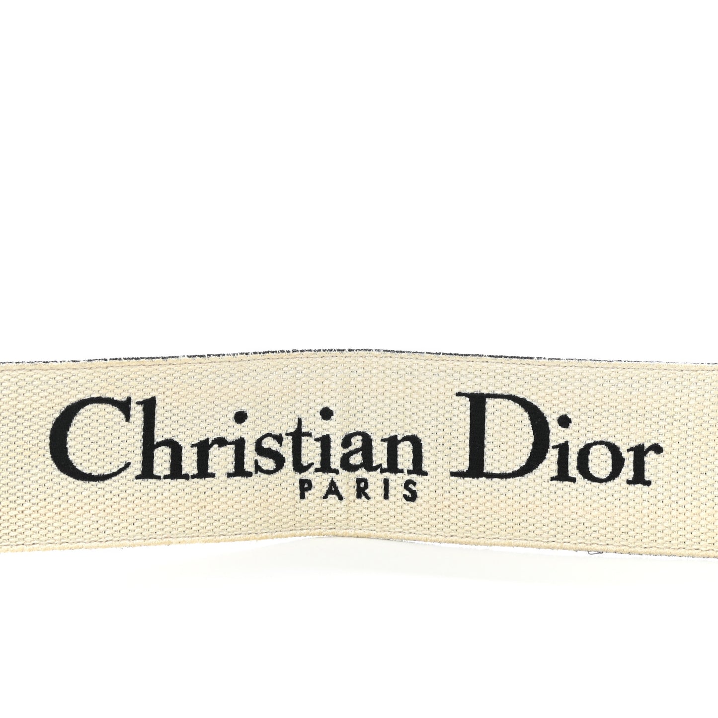 Canvas Embroidered Shoulder Strap Black