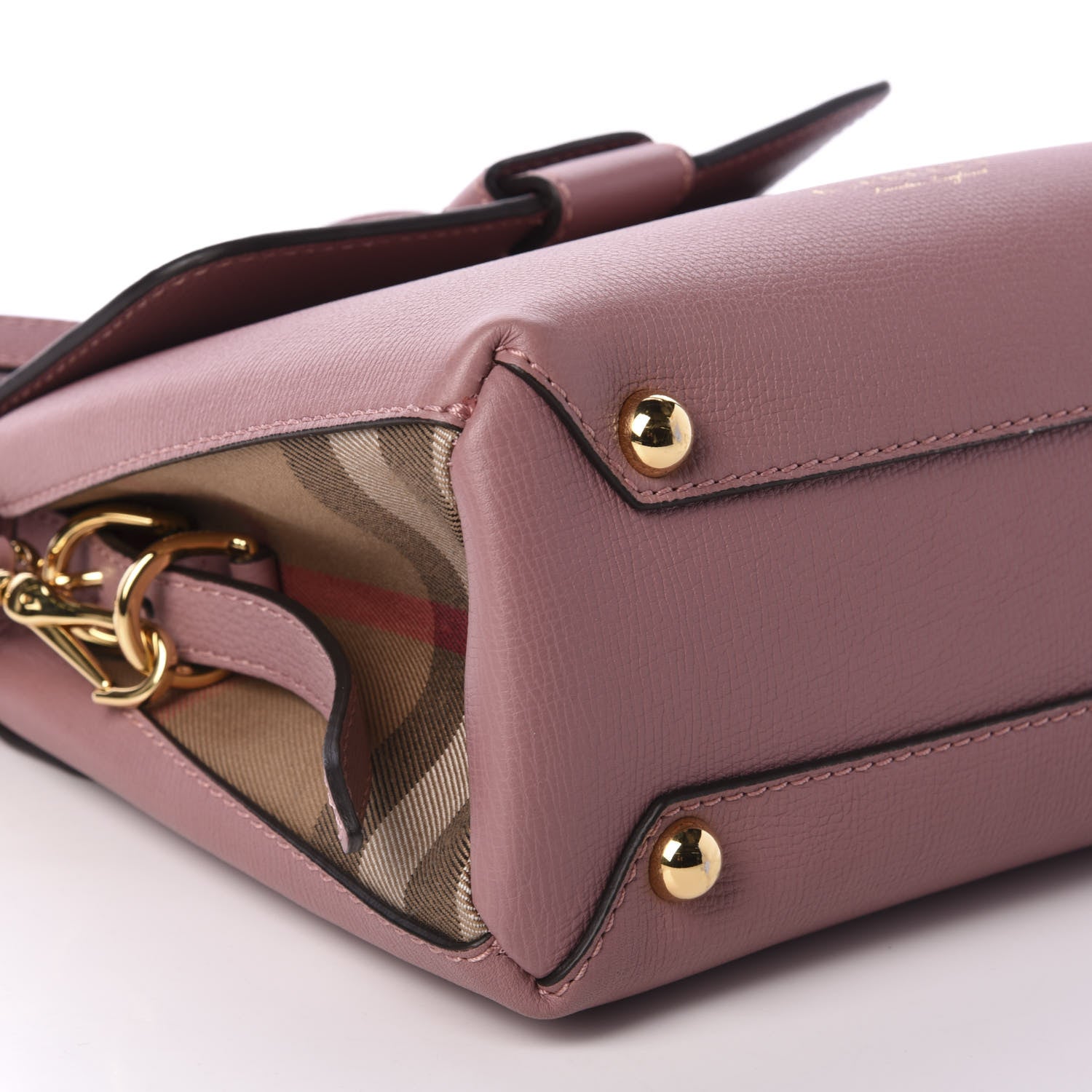Burberry Derby Calfskin House Check Small Camberley Pink 7 of 11