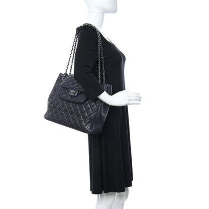 Chanel Caviar Quilted Flap Tote Navy Blue 3 of 11