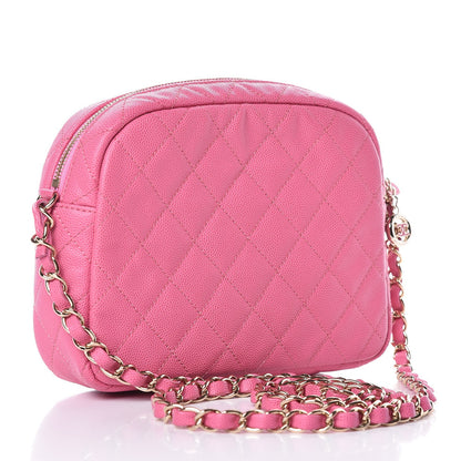 Chanel Caviar Quilted CC Day Camera Case Pink 4 of 9