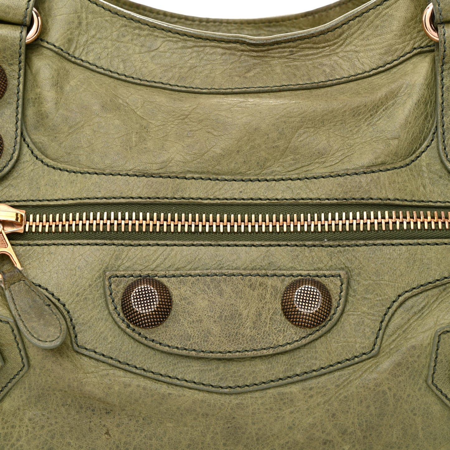 Agneau Giant 21 Rose Gold Hardware City Light Olive