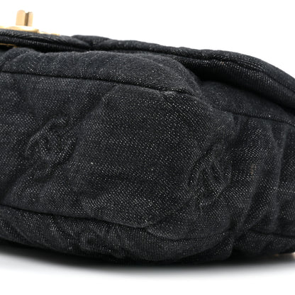 Chanel Denim Quilted Medium Funky Town Flap Black 8 of 9