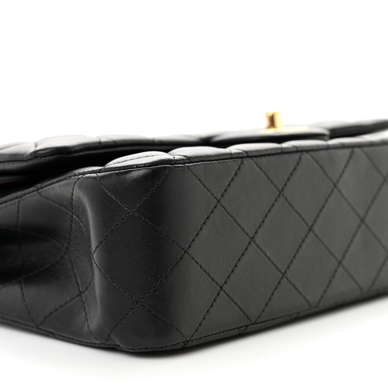 Chanel Lambskin Quilted Medium Double Flap Black 9 of 15