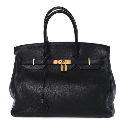 Hermes Taurillon Clemence Birkin 35 Black 1 of 4