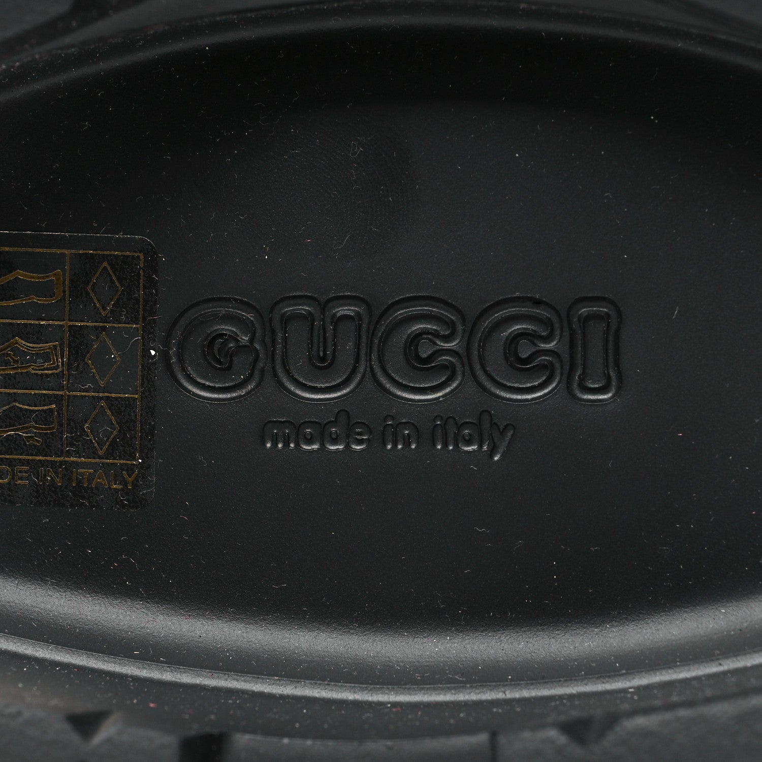 Gucci Rubber GG Monogram Perforated Elea Platform 55mm Lug Sole Sandals 39 Black 7 of 9