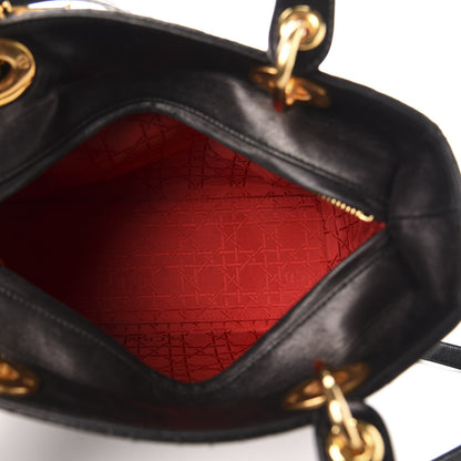 Christian Dior Lambskin Cannage Medium Lady Dior Black 5 of 10