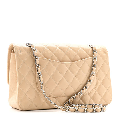 Chanel Caviar Quilted Medium Double Flap Beige 3 of 10