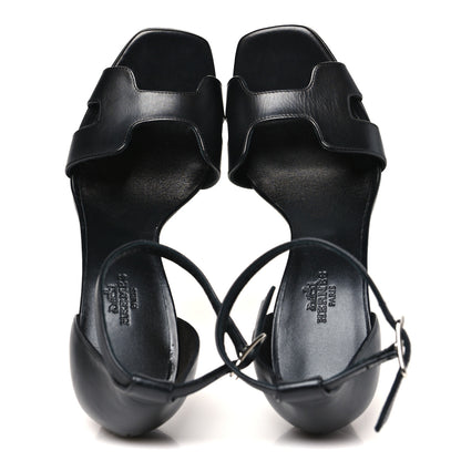 Hermes Calfskin Joy 105 Sandals 38.5 Black 2 of 9