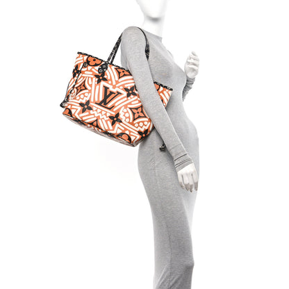 Louis Vuitton Monogram Giant Crafty Neverfull MM Creme Caramel 2 of 15