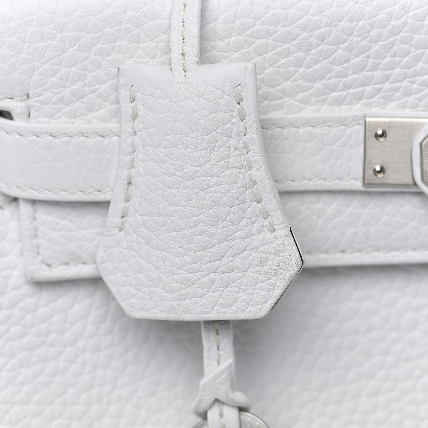 Taurillon Clemence Horseshoe Kelly Retourne 25 White Black