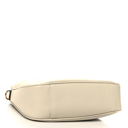 Gucci Softy Wonka Textured Dollar Calfskin Medium Diana Bamboo Shoulder Bag Mystic White Hibiscus Red 4 of 10