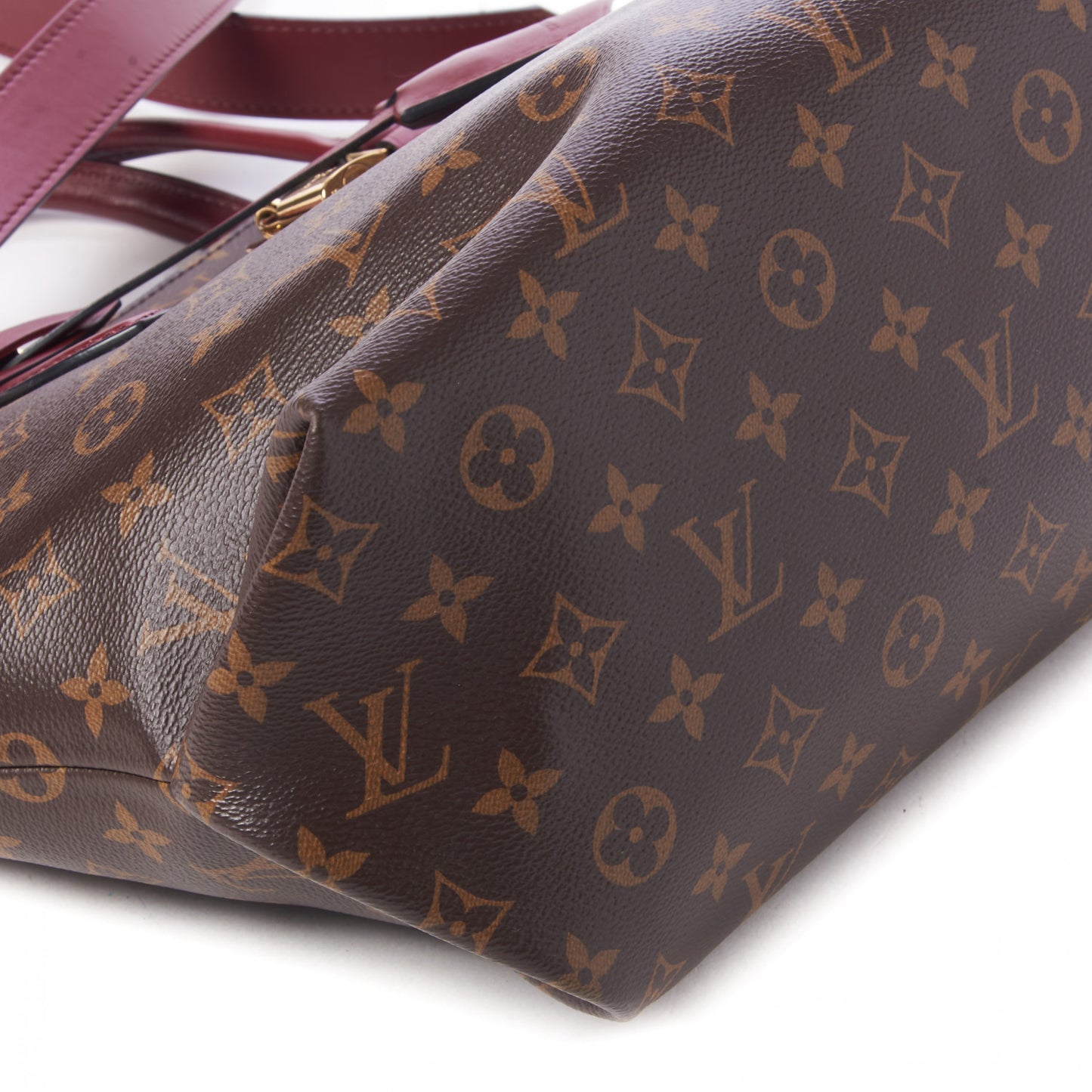 Monogram Flower Zipped Tote MM Bordeaux
