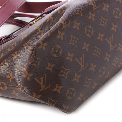 Louis Vuitton Monogram Flower Zipped Tote MM Bordeaux 5 of 8
