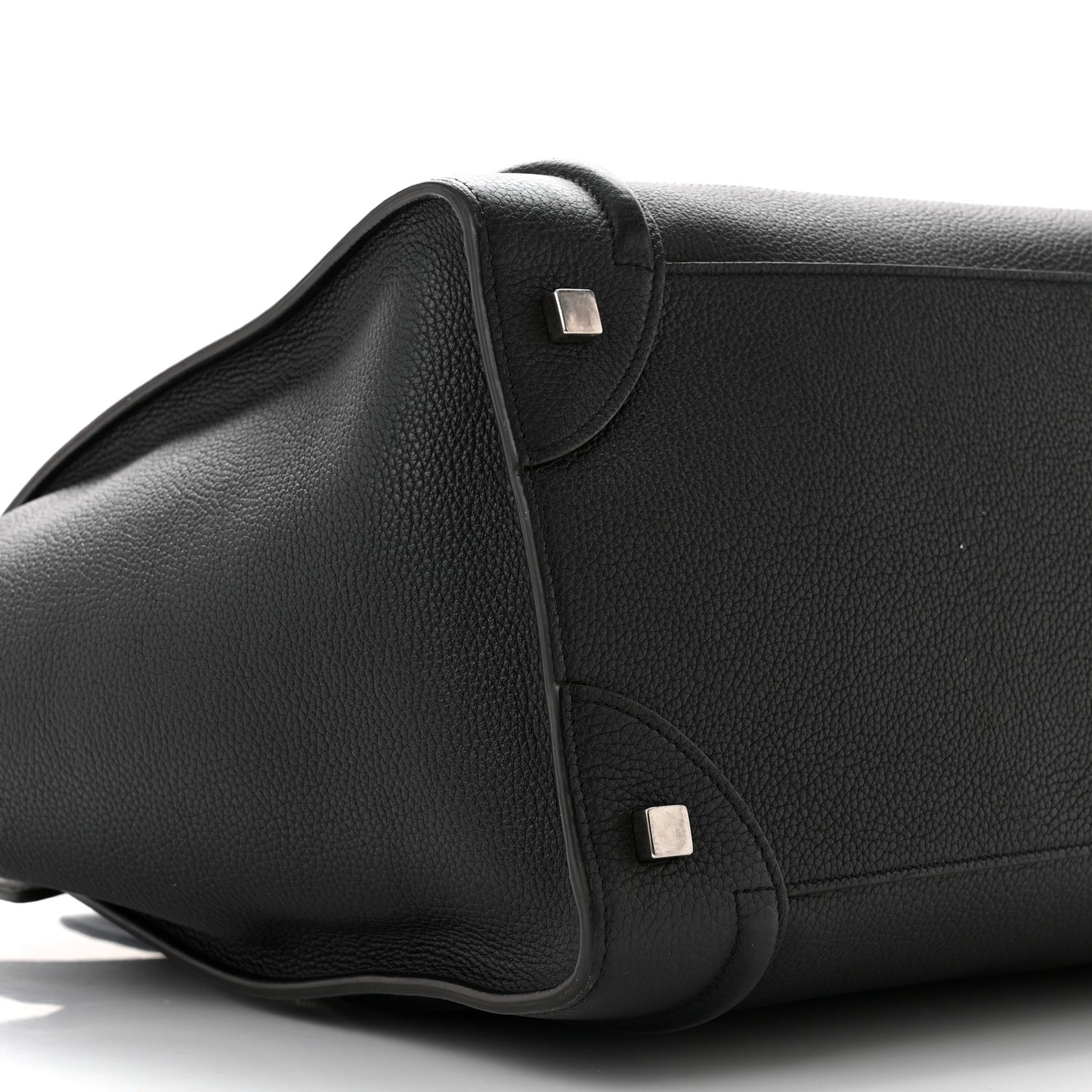 Drummed Calfskin Mini Luggage Black