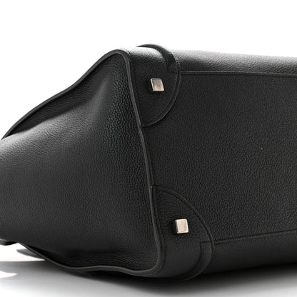 Celine Drummed Calfskin Mini Luggage Black 8 of 11
