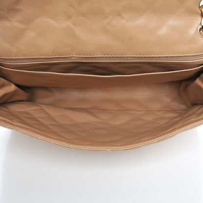Chanel Lambskin Quilted Maxi Single Flap Beige 6 of 16