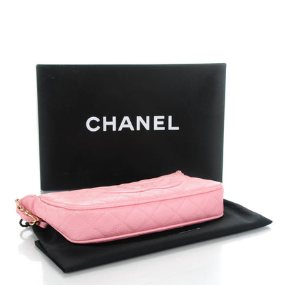 Chanel Caviar Quilted Pochette Pink 4 of 7