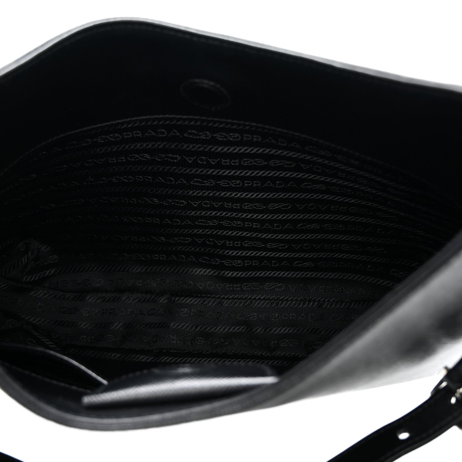 Prada Saffiano Lux Adjustable Strap Shoulder Bag Black 5 of 10