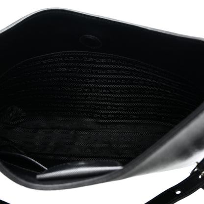 Prada Saffiano Lux Adjustable Strap Shoulder Bag Black 5 of 10