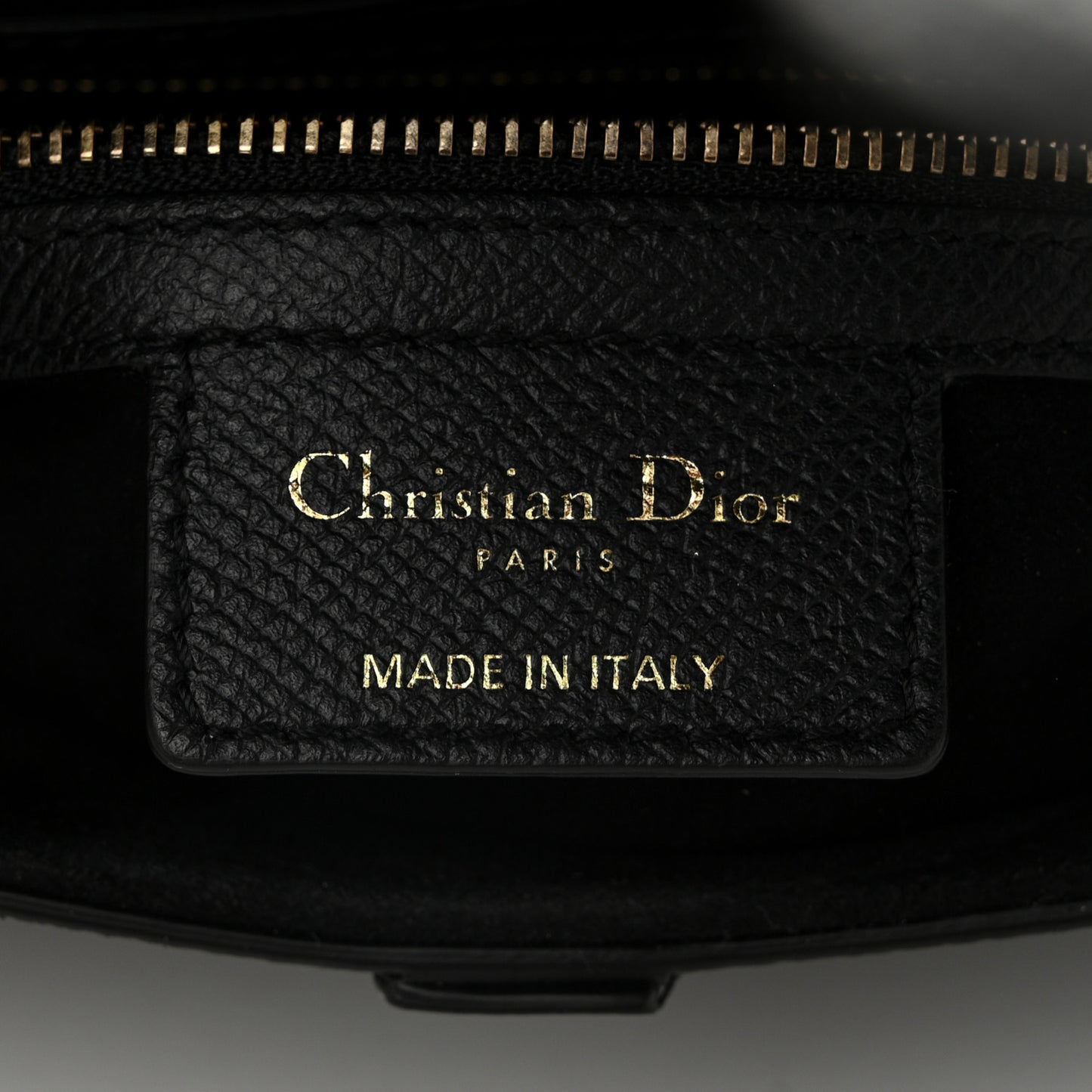 Grained Calfskin Saddle Bag Black